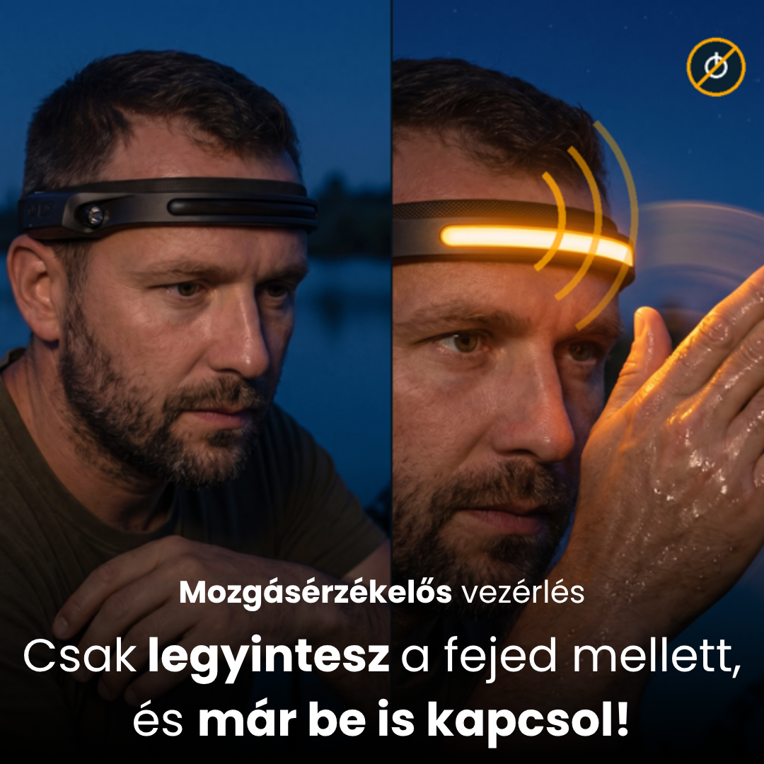 Mozgásérzékelős vezérlés – egy intésre felkapcsol vizes kézzel is