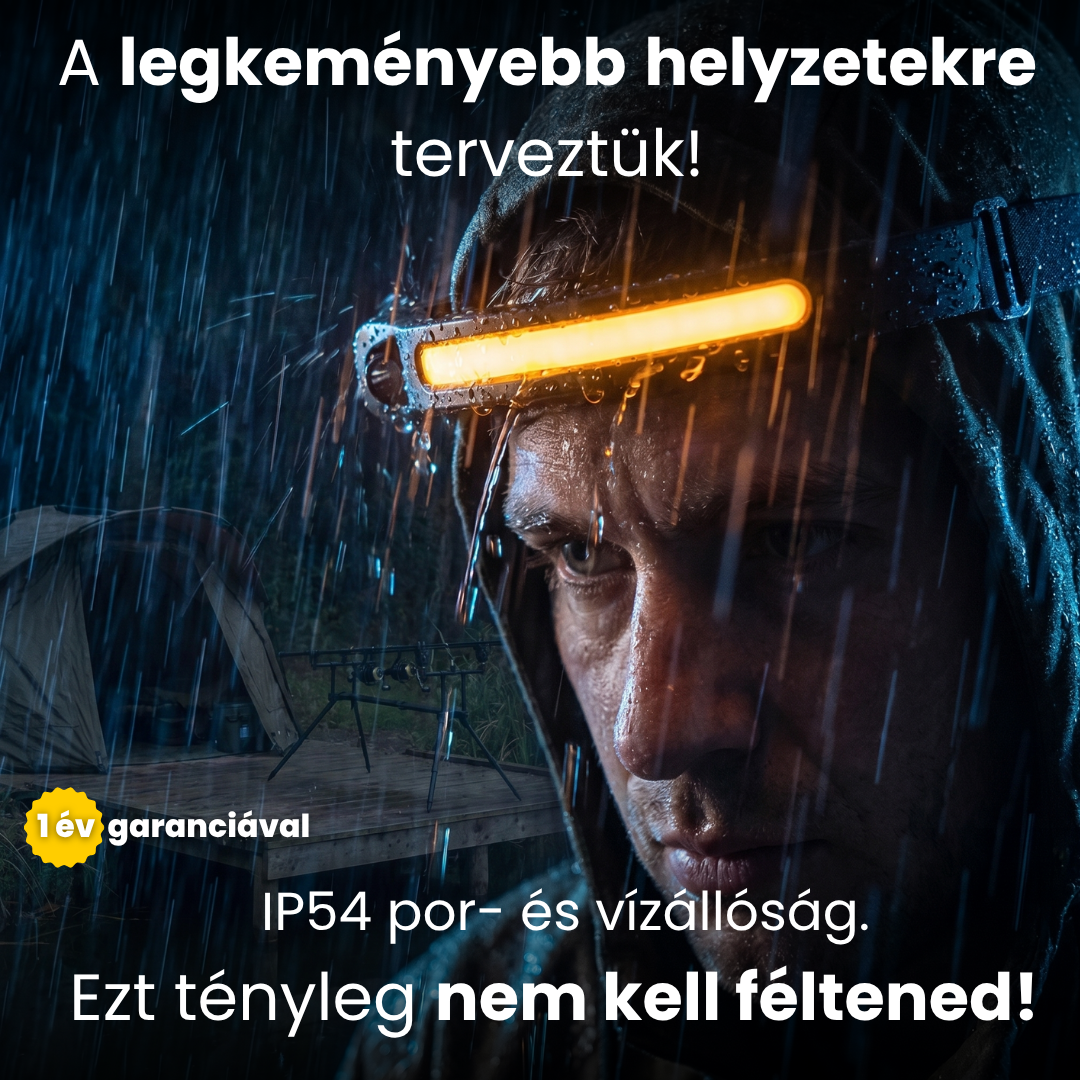 IP54 por- és vízálló – a legkeményebb parti körülményekre